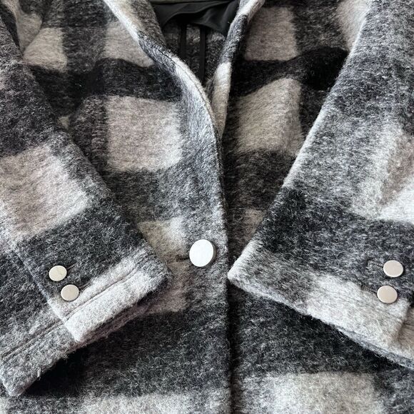 Banana Republic Heritage Womens Size 6 Black Gray Wool Blend Jacket Long Sleeve - Picture 5 of 11